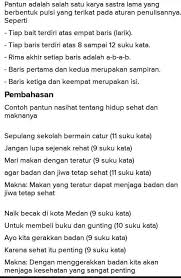 Tulis Lah 2 Pantun Tentang Nasihat Tentang Kesehatan Dan Semangat Belajar Pastikan Ciri Ciri Brainly Co Id