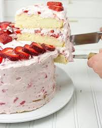 Sunday Cake Recipe Fresh Strawberry Cake Author Fresh Strawberry Cake Strawberry Recipes Desserts