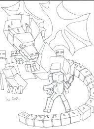 a drawling of the ender dragon 塗り絵