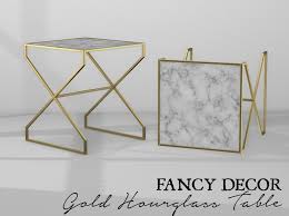 Brass timer on sturdy, attractive. Second Life Marketplace Fancy Decor Hourglass Table Gold