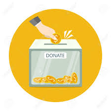 These are typically found in public places, as a means of generating additional revenue in small increments. Hand Hold Dollar Coin Insert Into Donate Box Donation Box Gold Coin Flat Logo Vector Royalty Free Cliparts Vectors And Stock Illustration Image 95367394
