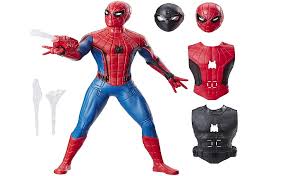 Created in 1962 peter parker hides under his mask, living with his aunt and uncle, may parker and benjamin , who took over the role of being peter parker's parents after their death. Buy Marvel Spider Man Far From Home Deluxe 13 Inch Scale Web Gear Spider Man Action Figure With Sound Fx Suit Upgrades And Web Blaster Accessory Online At Low Prices In India Amazon In