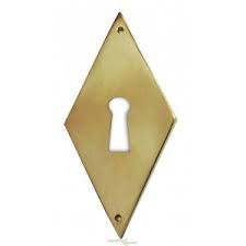 Rosace En Forme De Losange Avec Entree De Cle Et En Laiton Poli Massif De 3mm D Epaisseur Pour Porte D Entree Ou Porte De Meuble Et Laiton Rosace Laiton Poli