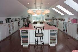 This looks like wall art… 15 Bright Attic Spaces For An Office Or Studio Craft Room Design Craft Room Office Craft Room Storage