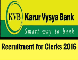 No other means/ mode of application will be accepted. Kvb Recruitment 2016 For Clerks Karur Vysya Bank
