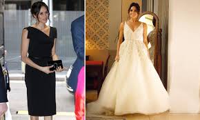 Waight keller last year indeed, meghan's second dress, which was designed by stella mccartney and featured a high neck, was much less traditional than her formal wedding gown. Meghan Markle Has Her Wedding Dress Altered After Losing Weight Daily Mail Online