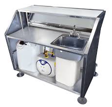 self contained sink hot & room temp water