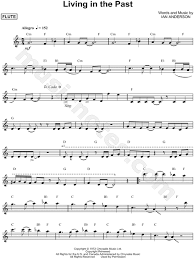 Jethro Tull Living In The Past Sheet Music Flute Solo In C Major Download Print Sheet Music Jethro Tull Flute