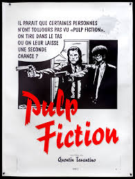 Pulp Fiction (1994) Original French Grande Movie Poster - Original Film Art  - Vintage Movie Posters