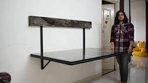 2 left for dispatch in 2 days. Wall Mounted Dining Table Space Saving Furniture In Bangalore Wallter Systems Youtube