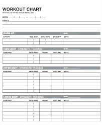 Workout Table Template Barrest Info