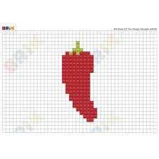 Vintage country mocha with weeks dye works and dmc floss (or all dmc 310, 645, 680, 838, 3011, 3051, 3779, 3790, 3857, 3859, b5200). Chili Pepper Pixel Art Brik