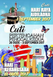 Selamat hari gawai kepada semua staff yang berbangsa dayak di senada dan juga semua guru di bahagian kapit. Cuti Penggal Kedua 2017
