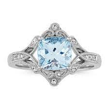 Find deals on puerto rican jewelry in jewelry on amazon. Vintage Aquamarine And Diamond Ring In 14k White Gold Shane Co