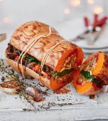 Prepare This Stunning Centrepiece To Impress Your Vegan Guests On Christmas Day Roasted Butternut Squash Is Loaded With C Recipes Food Vegan Christmas Recipes
