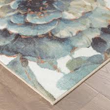 Square and round rugs work great for accentuating display tables with floral arrangements, and rectangular designs fit perfectly in front of your back door or food prep areas in your kitchen. Aurora Indigold Floral Contemporary Area Rugs By Mohawk Home Houzz