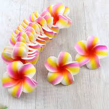10 100 X 6cm Plumeria Foam Frangipani Flowers For Wedding Etsy Plumeria Flower Decorations Artificial Silk Flowers