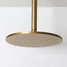 Ceiling Mount Shower Arm Brushed Gold Gold Ceiling Brass Shower Head Shower Arm