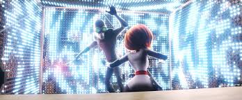 Incredibles 2's urban setting increased the need for graphics and set design, compared to the first film. Incredibles 2 In Home Release Elastigirl Screenslaver Fight Sequence Modified For Photosensitive Viewers Pixar Post