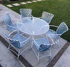 Price Reduced Vintage Brown Jordan Tamiani 7 Piece Dining Set Like New For Sale In Los Angeles Vintage Patio Furniture Vintage Patio 7 Piece Dining Set