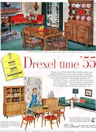 Drexel 1955 New Today S Living Milo Baughman Peasant Provincial Better Homes Gardens Oct 1955 Drexel Furniture Provincial Drexel