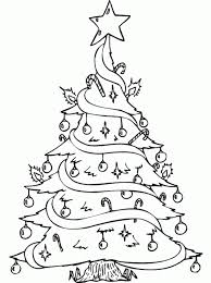 Beauty Christmas Tree Coloring Page Natal Ornamen Warna