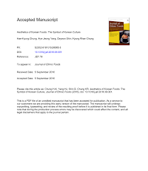 Chicken and bibimbap menu in fullerton. Pdf Aesthetics Of Korean Foods The Symbol Of Korean Culture