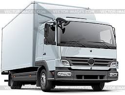 Free shipping from € 50. White Delivery Truck Vector Image