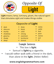 Light language can be considered the language of creation, and is a non linear language that communicates through the speaker's higher. Opposite Of Light Antonyms Of Light Meaning And Example Sentences English Grammar Here