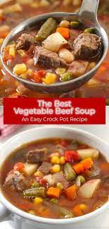 Des Gemuserindfleischsuppe Kochers Langsamen Slow Cooker Vegetable Beef Soup Sie We Beef Soup Slow Cooker Beef Soup Recipes Soup Recipes Slow Cooker