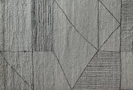Grunge light grey surface with empty space and rivets. Berbere Light Grey Dark Brown Pattern A Baxter