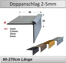 Dekoratives laminat als restposten im shop von parkettkaiser auswählen und kaufen. 2 5mm Vinyl Treppenkantenprofil Doppelanschlag Top Preise