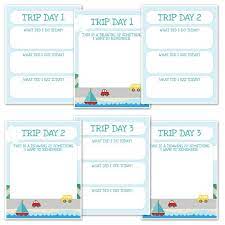 Kids Travel Journal Printable Digital Pdf Road Trip Daily Memory Book Keepsake Journaling Car Cruise Train Plane Vacation Cross Country Kids Travel Journal Travel Journal Travel With Kids