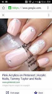 Pale Pink And Jewels With Glitter Pink Nails Trendy Nails Nails