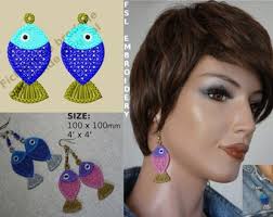 Fishbowl Earrings Embroidery Design: Clear Vinyl In-the-hoop (digital  Download)