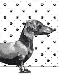 Black And White Dachshund Print Dachshund Print Dachshund Printable Dog Print Dog Printable Animal Print Animal Printable Black And White Print Wall Art Dog Wall Art Prints Art Dachshund