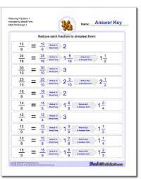 Free Math Worksheets For Reducing Fractions Problems Https Www Dadsworksheets Com Worksheets Math Worksheets Printable Math Worksheets Math Fact Worksheets