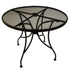 American Tables Seating Alm36 36 Round Top Outdoor Table With Umbrella Hole Patio Table Umbrella Round Outdoor Table Wrought Iron Table