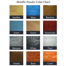 Metallic Powder Color Chart Main Stampcrete