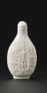 A Carved And Molded Porcelain Landscape Snuff Bottle Signed Chen Guozhi Qing Dynasty 19th Century Snuff Bottle Antique Perfume Bottles Antique Bottles