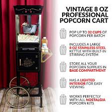 Waring pro professional popcorn maker wpm10. Nostalgia Ccp510bk Vintage Professional Popcorn Cart New 8 Ounce Kettle 53 Inches Tall Black Pricepulse
