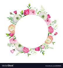 Spring And Summer Floral Frame For Decoration Vector Image On Vectorstock In 2020 Floral Image Floral Floral Background