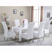 Luxury white gloss dining set | juliettes interiors luxury dining set. Diamante Dining Table In White High Gloss With 6 Asam Chairs Luxury Dining Tables Cheap Dining Room Table Wooden Dining Room Chairs
