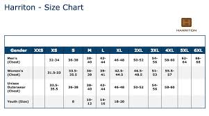 Size Chart Harriton