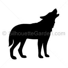 Howling Wolf Silhouette Wolf Silhouette Halloween Canvas Paintings Animal Silhouette
