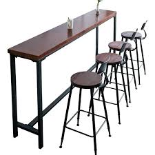 Balcony Bar Set Outdoor Bistro Black Wood Bar Table Bar Table Cafe Tables
