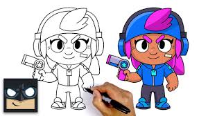 Shelly's super shell obliterates both cover and enemies. How To Draw Brawl Stars Star Shelly Youtube
