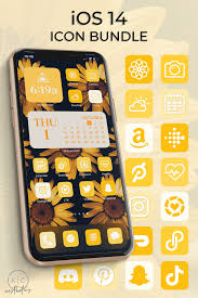 Ios 14 Icons Yellow Yellow App Icons Ios 14 Aesthetic Etsy In 2021 App Icon Iphone Icon Iphone Apps