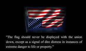 Flag to a vehicle's antenna is acceptable, or the flagstaff clamped to the right fender, as long as the flag displays in the proper direction. Upside Down Flag 9fmn1bkc Waving A White Flag