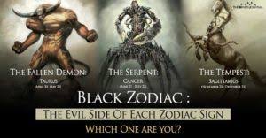Black Zodiac The Evil Side Of Each Zodiac Sign Mind Journal Zodiac Signs Zodiac Best Zodiac Sign